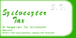 szilveszter tax business card